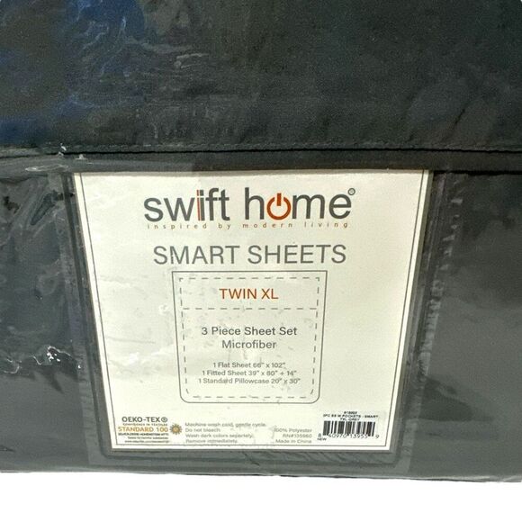 Swift Home Smart Sheet Set With 8" Side Storage Pockets - Picture 6 of 10
